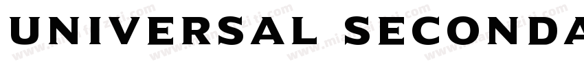 Universal Secondary字体转换